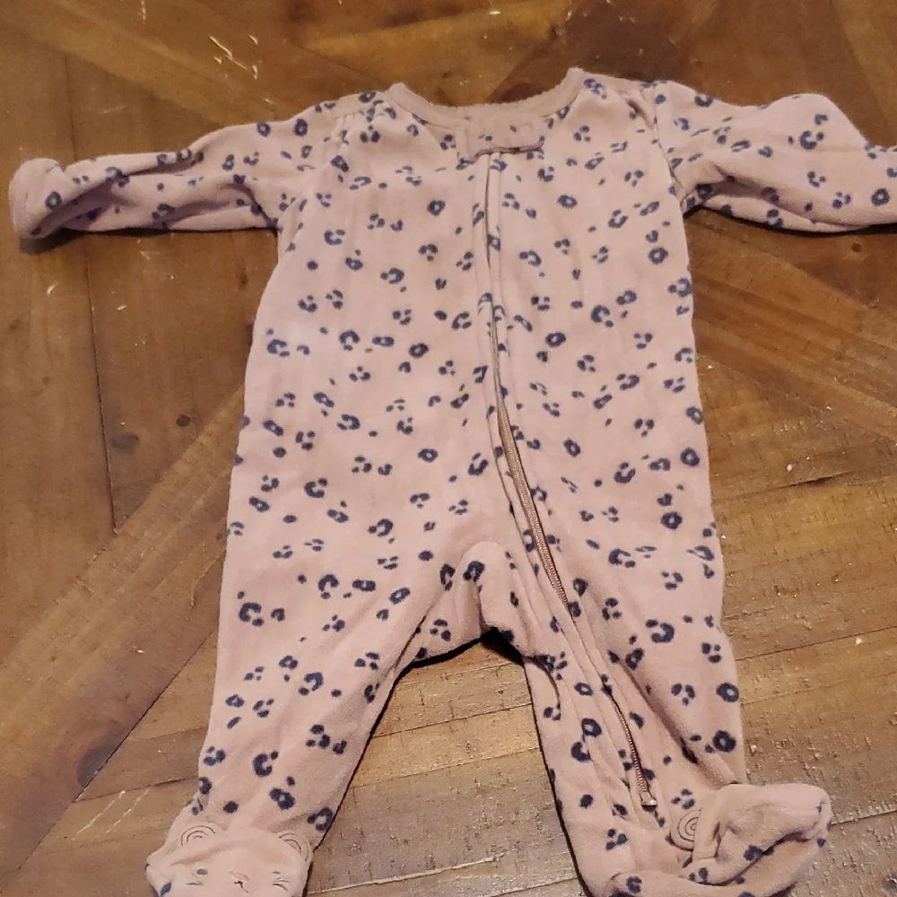 Carter's Brown and Black Animal Print Footie